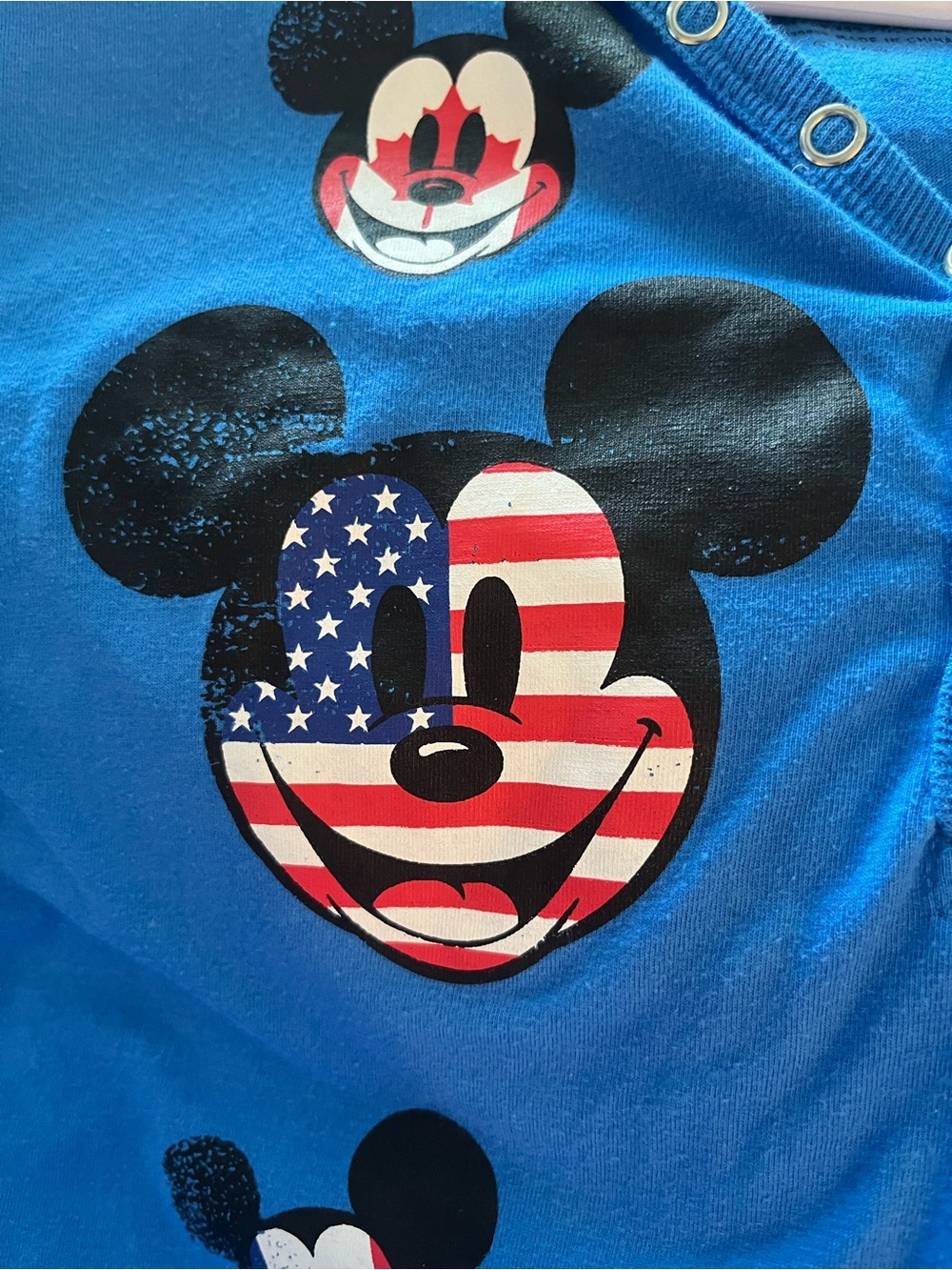 Disney Blue Mickey Mouse Epcot Hooded Kids Shirt - Picture 5 of 8